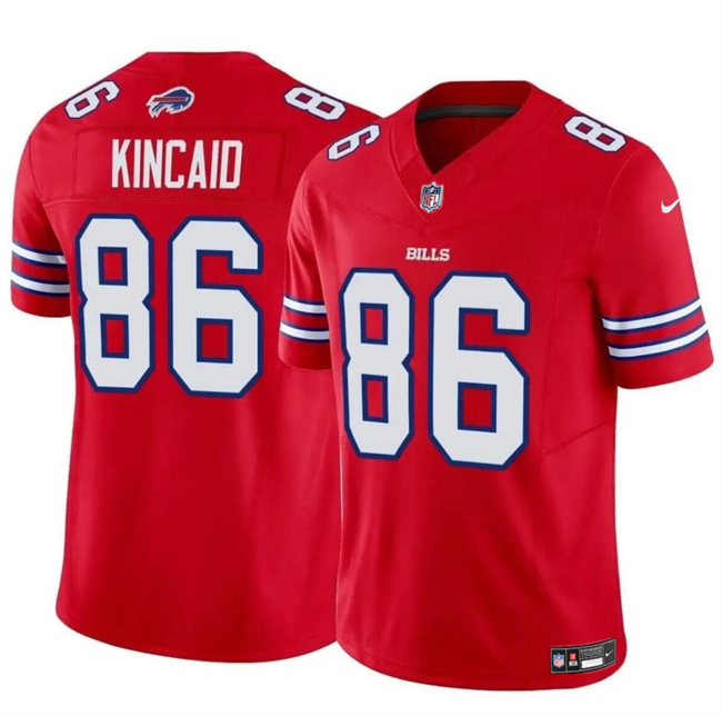 Men's Buffalo Bills #86 Dalton Kincaid Red 2024 F.U.S.E. Vapor Untouchable Limited Football Stitched Jersey